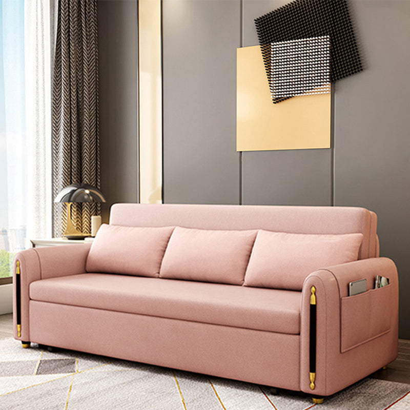 Contemporary Sofa Bed with Pillows and Storage for Apartment 35.43"