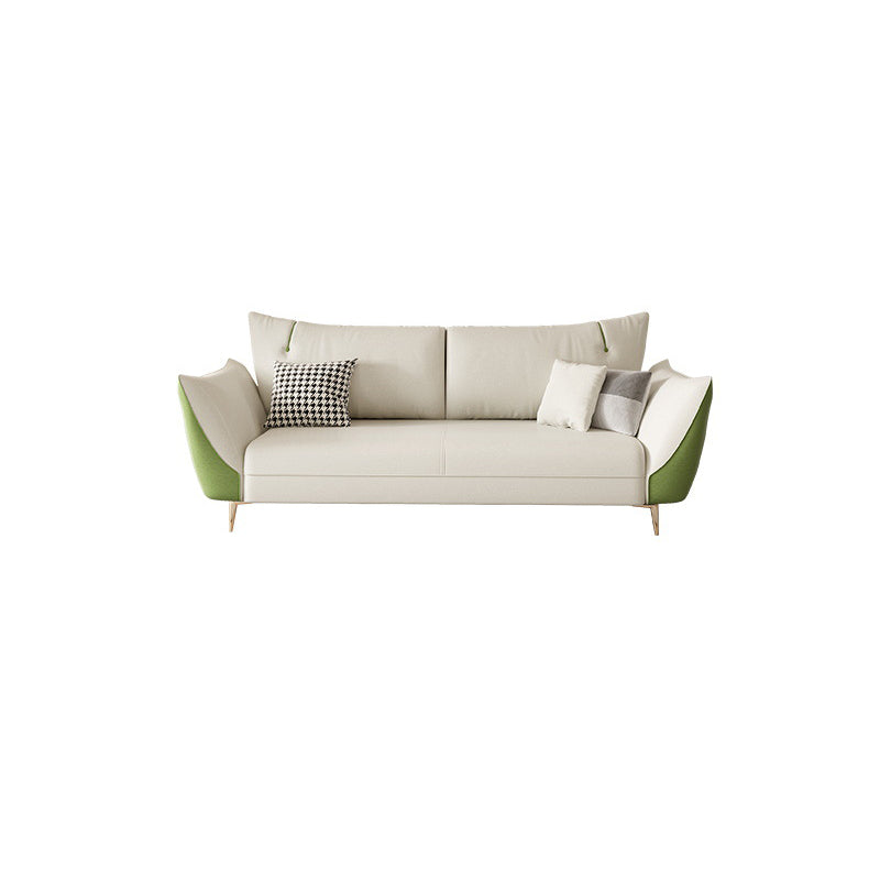 Scandinavian Beige Upholstery Sofa for Apartment and Living Room