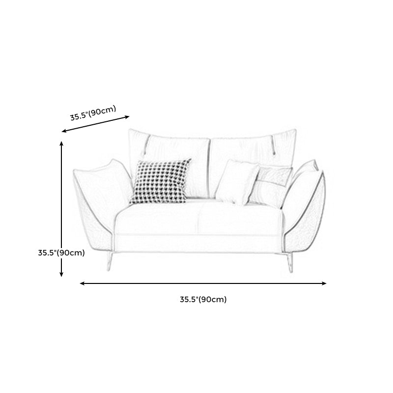 Scandinavian Beige Upholstery Sofa for Apartment and Living Room