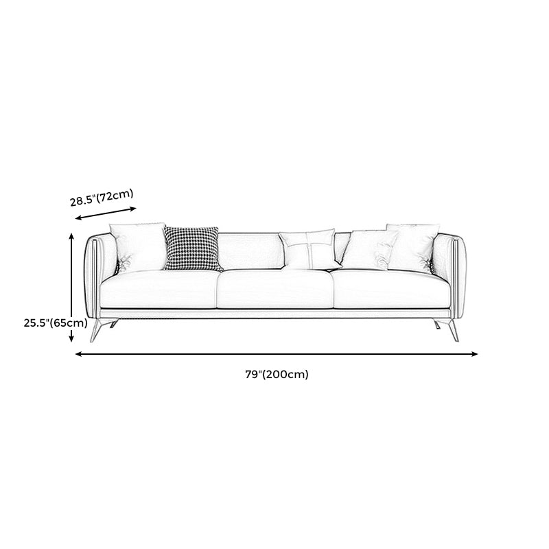 Contemporary Tight Back 4-seater Sofa with Hair Pin Legs for Apartment