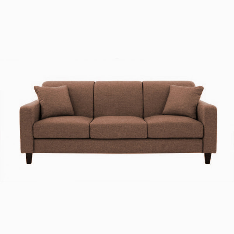Contemporary Cushions Standard Sofa Square Arm Settee with Black Legs