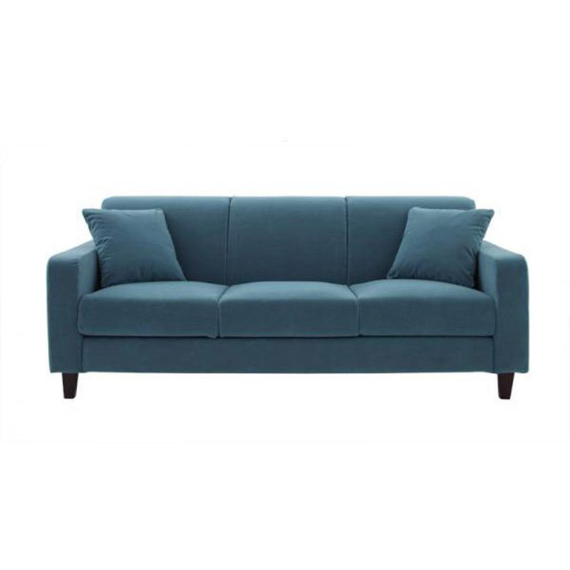Contemporary Cushions Standard Sofa Square Arm Settee with Black Legs