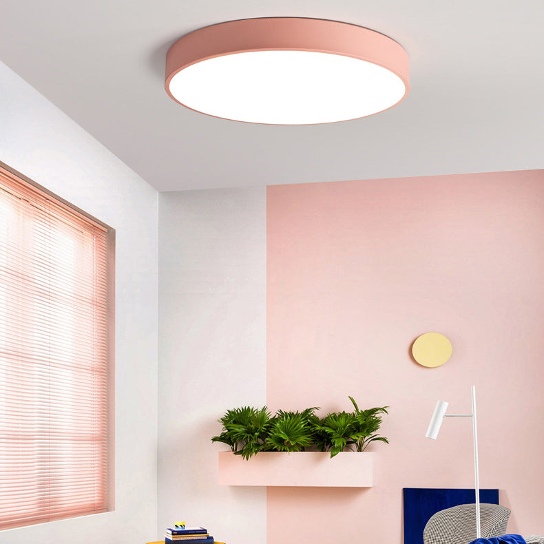 Colorful Round Flush Mount Ceiling Light Modern Flush Mount Ceiling Fixture