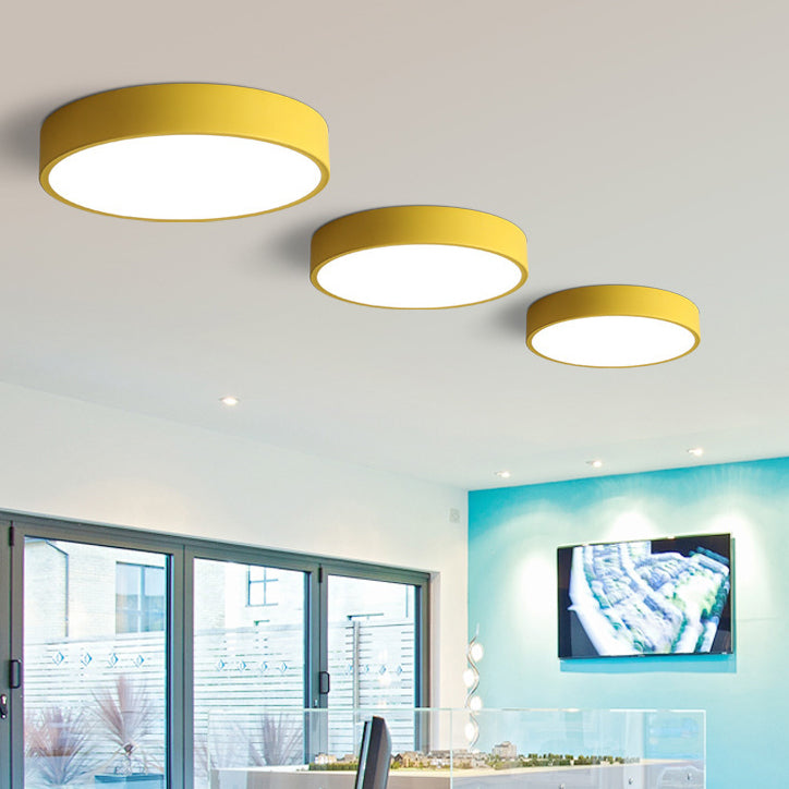 Colorful Round Flush Mount Ceiling Light Modern Flush Mount Ceiling Fixture