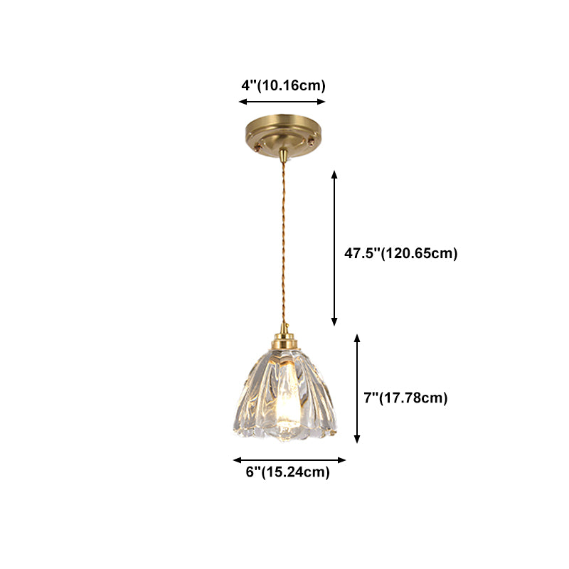 Modern Style Cone Shape Pendant Lighting Glass Pendant Light for Bedroom