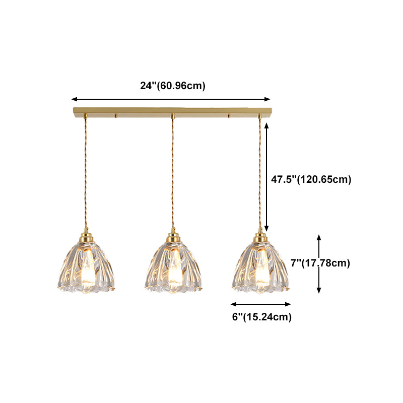 Modern Style Cone Shape Pendant Lighting Glass Pendant Light for Bedroom