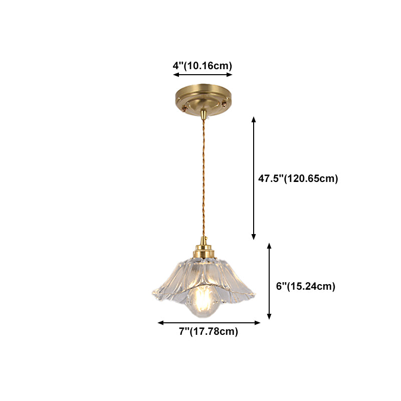 Modern Style Cone Shape Pendant Lighting Glass Pendant Light for Bedroom