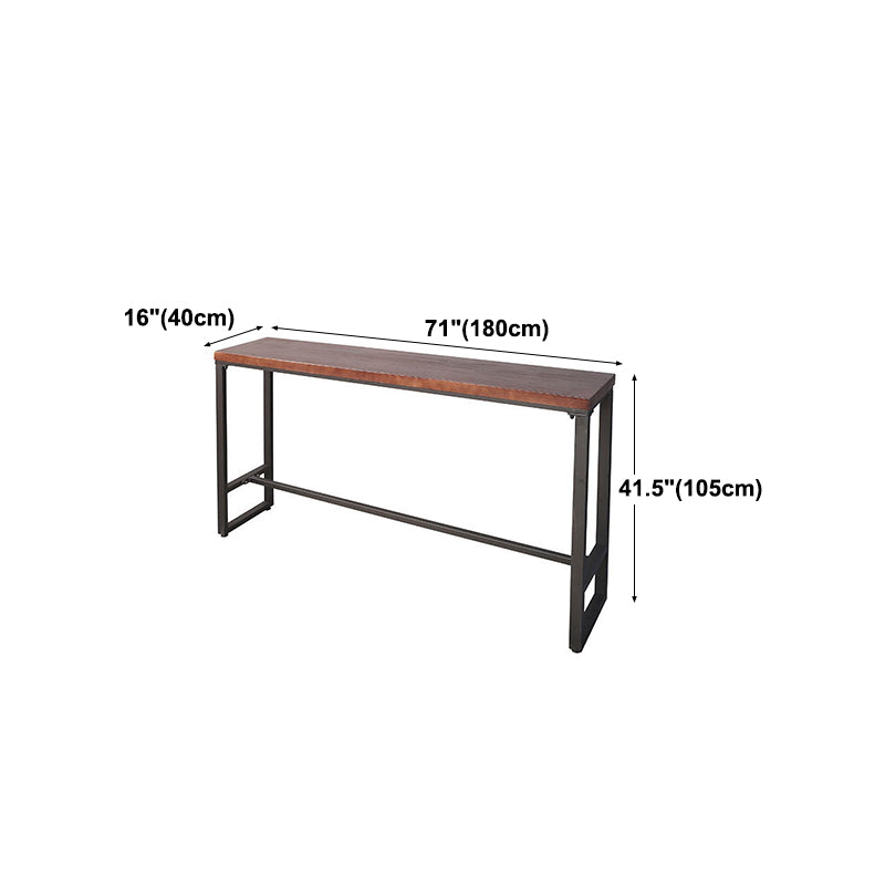 Industrial Bar Dining Table Pine Wood Bar Dining Table with Trestle Base