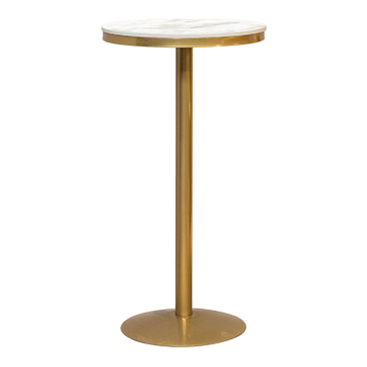 Glam Style Bar Table Artificial Marble Pub Table for Living Room