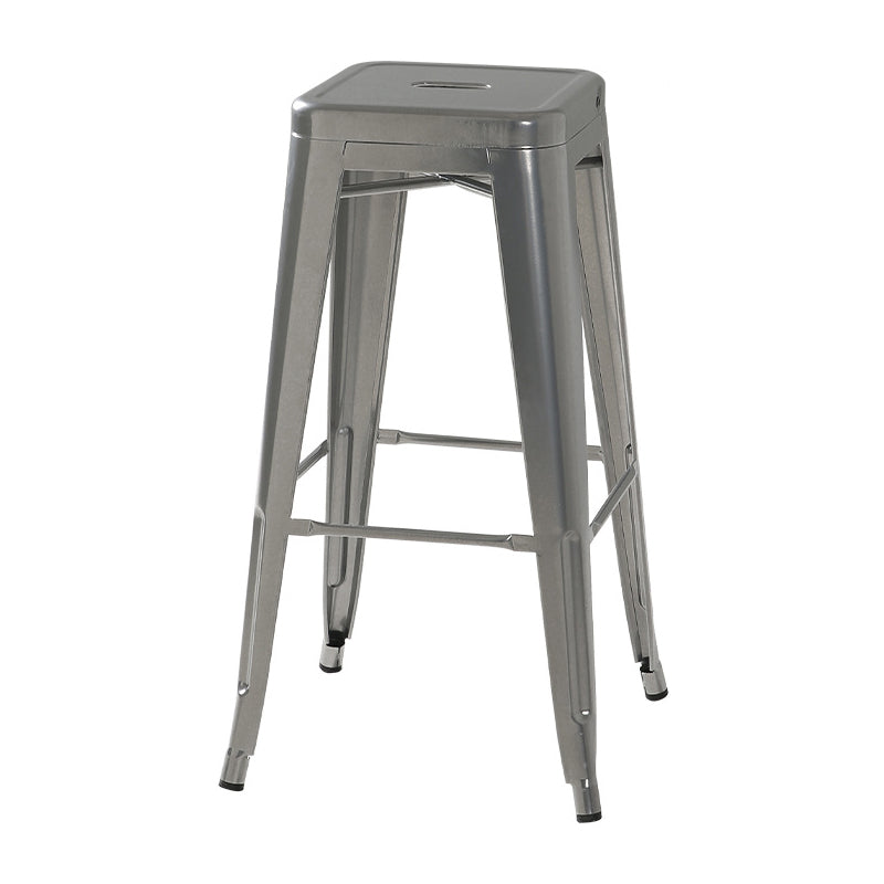 Industrial Footrest Iron Bar Stool Coffee Shop Square Counter Stools