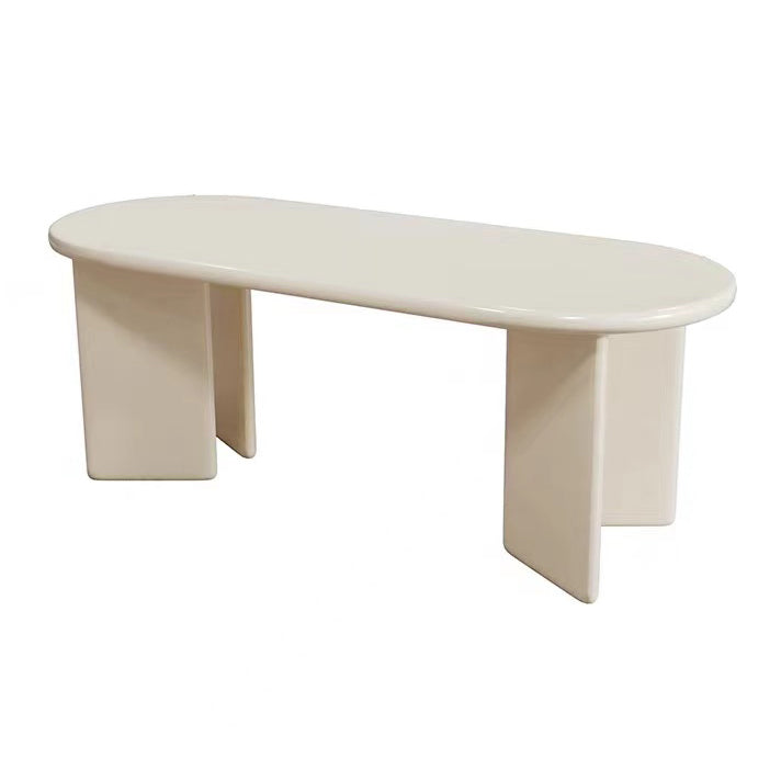Contemporary Artificial Wood Top Oval Dinette Table Simple Dining Table for Living Room