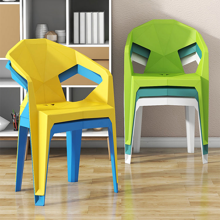 Modern Style Chairs Dining Arm Chairs for Kitchen with Plastic Legs