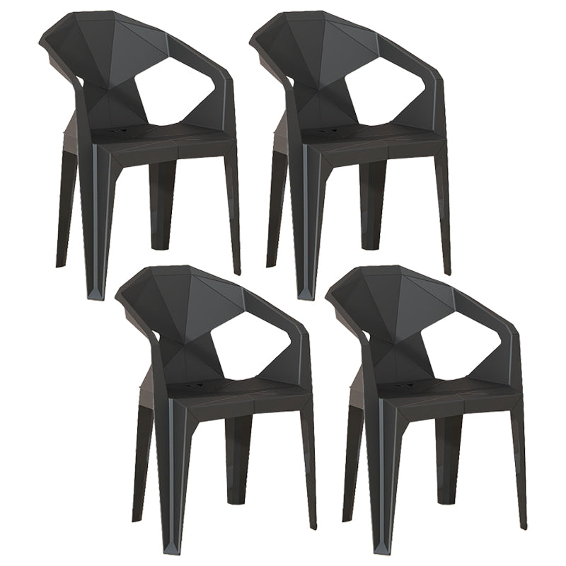 Modern Style Chairs Dining Arm Chairs for Kitchen with Plastic Legs