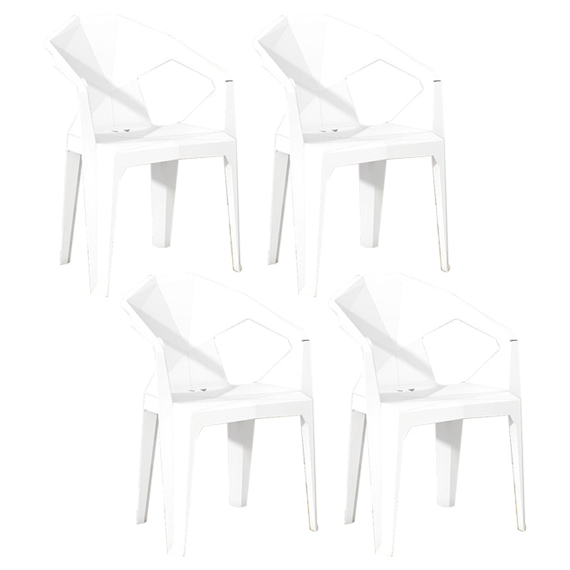 Modern Style Chairs Dining Arm Chairs for Kitchen with Plastic Legs