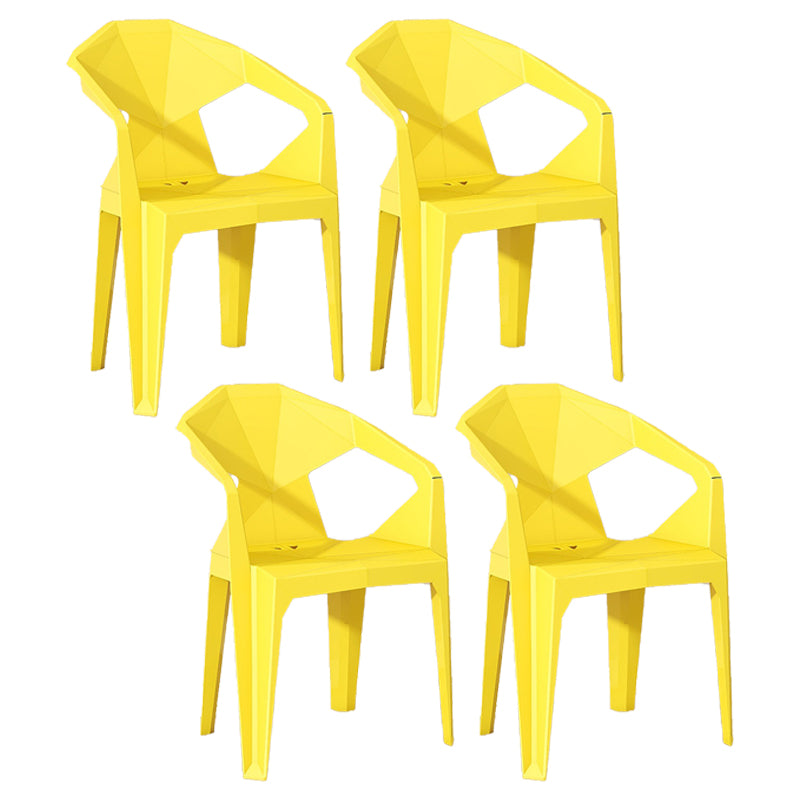 Modern Style Chairs Dining Arm Chairs for Kitchen with Plastic Legs