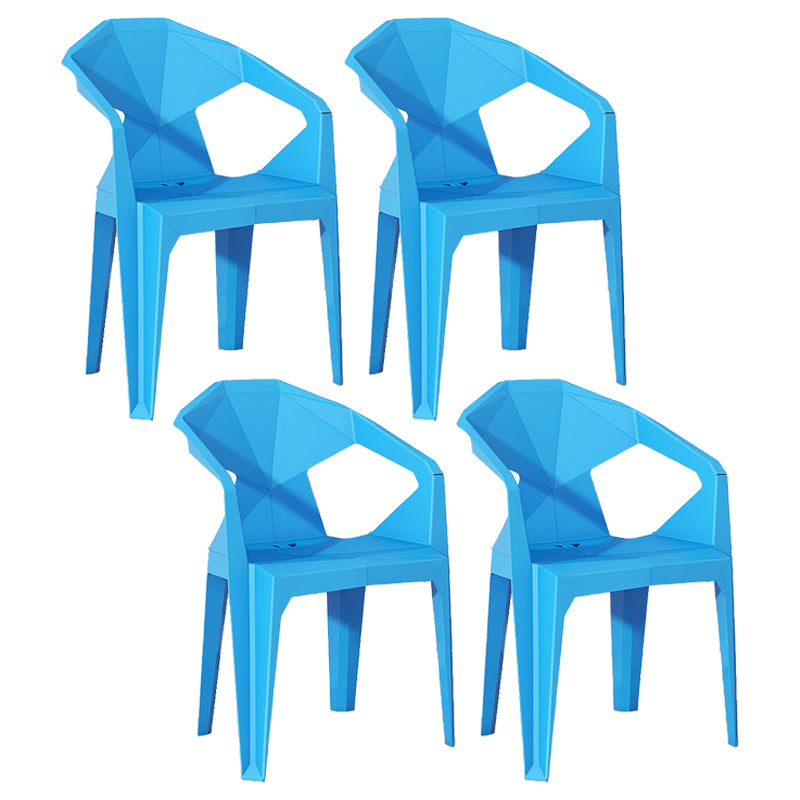 Modern Style Chairs Dining Arm Chairs for Kitchen with Plastic Legs