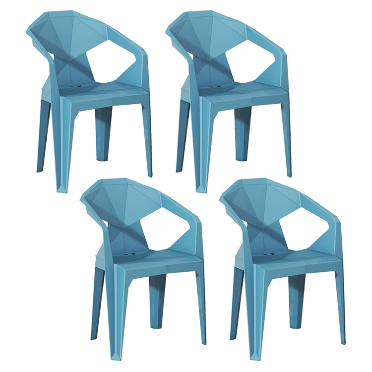 Modern Style Chairs Dining Arm Chairs for Kitchen with Plastic Legs