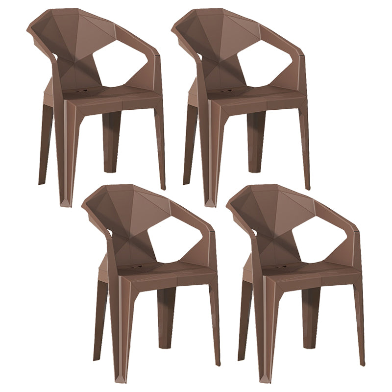 Modern Style Chairs Dining Arm Chairs for Kitchen with Plastic Legs