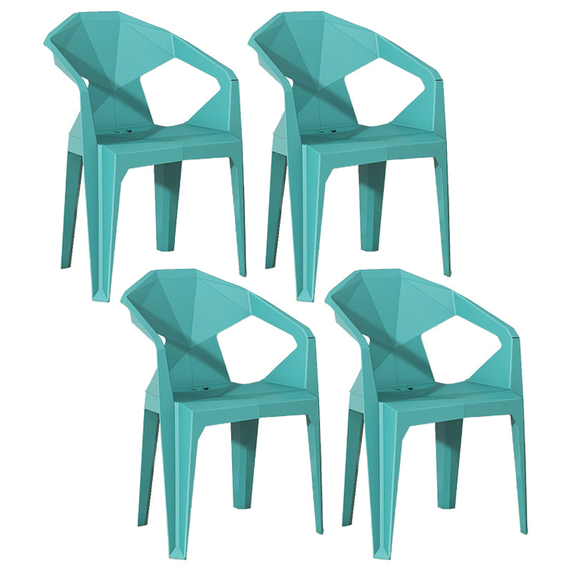 Modern Style Chairs Dining Arm Chairs for Kitchen with Plastic Legs