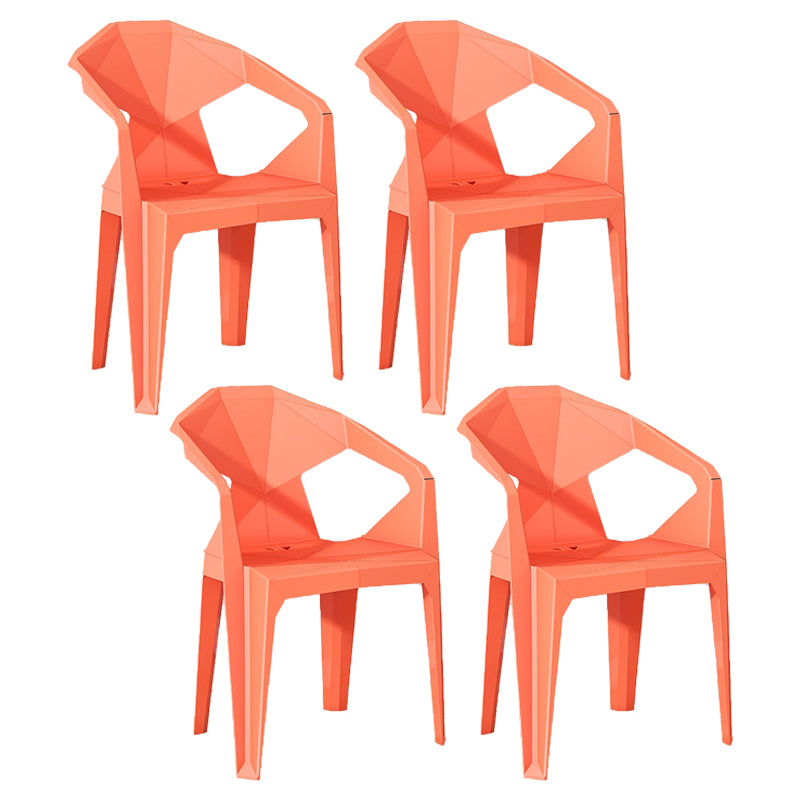 Modern Style Chairs Dining Arm Chairs for Kitchen with Plastic Legs