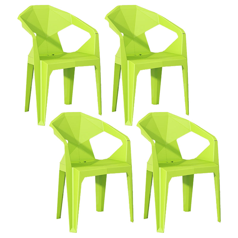 Modern Style Chairs Dining Arm Chairs for Kitchen with Plastic Legs