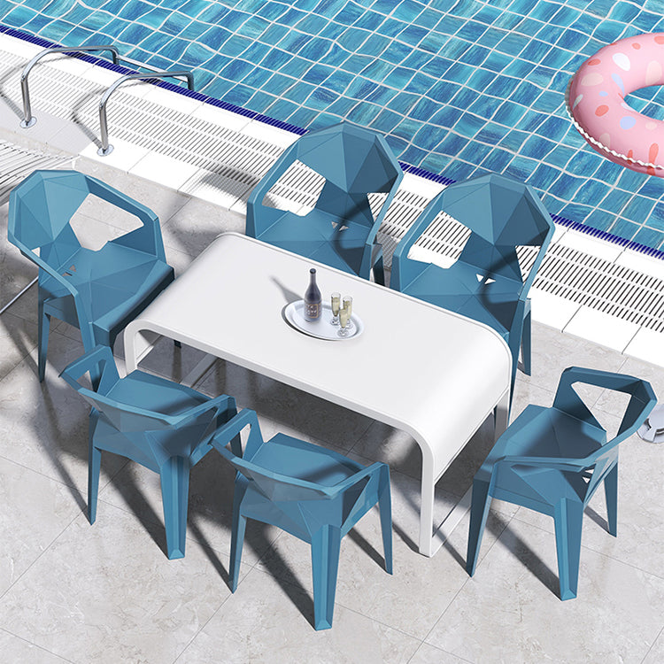 Modern Style Chairs Dining Arm Chairs for Kitchen with Plastic Legs