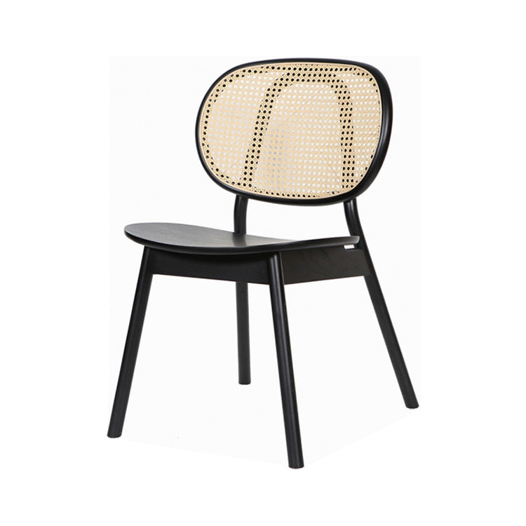 Contemporary Wood Dining Armless  Chair Open Back Dining Side Chair for Home Use