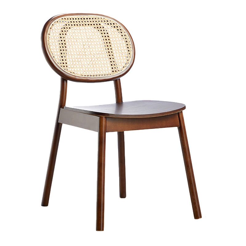 Modern Wood Dining Chair Open Back Dining Side Chair for Home Use