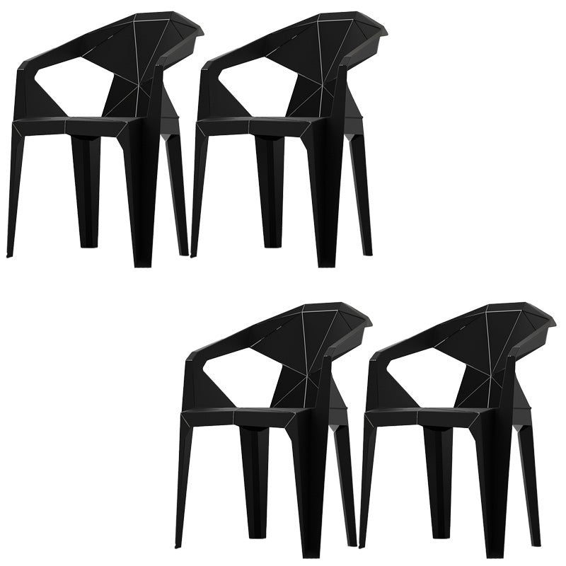 Modern Style Chair Dining Arm Chairs for Kitchen with Plastic Legs