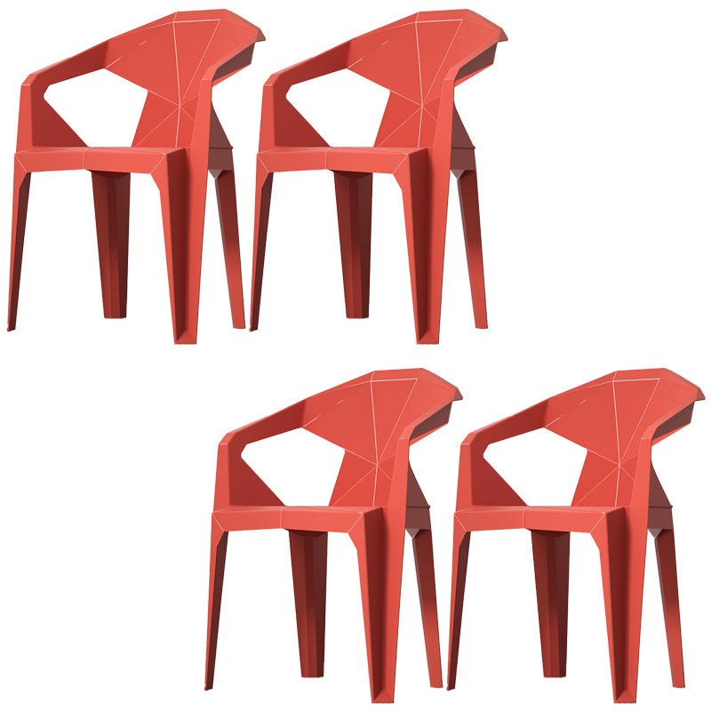 Modern Style Chair Dining Arm Chairs for Kitchen with Plastic Legs