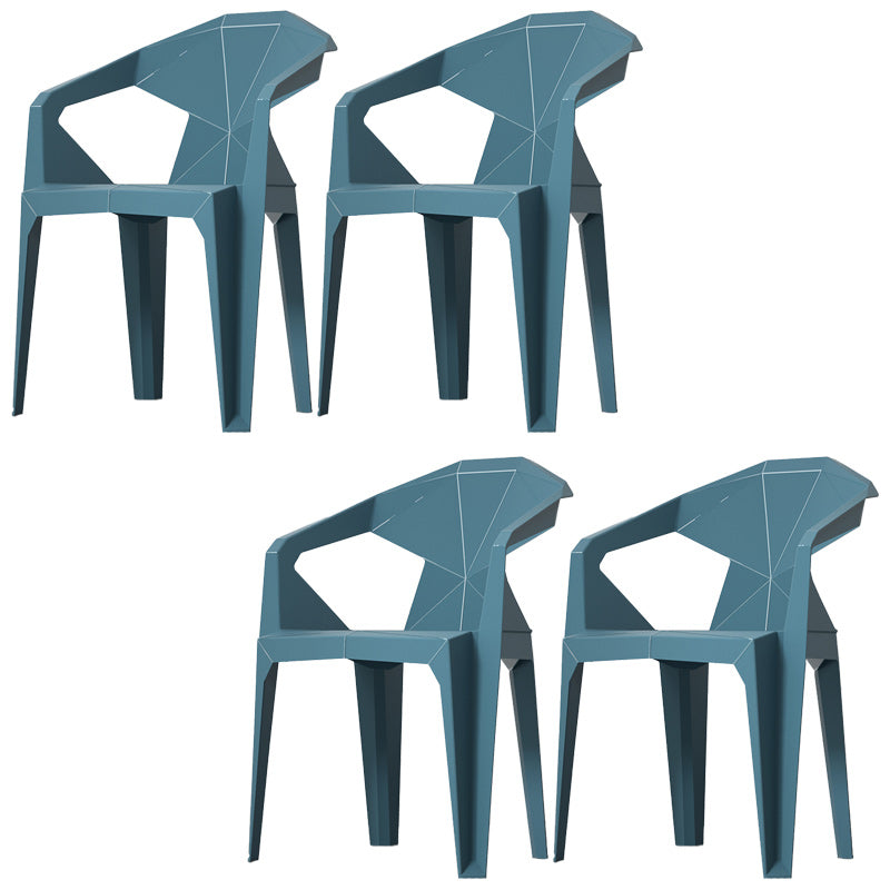 Modern Style Chair Dining Arm Chairs for Kitchen with Plastic Legs