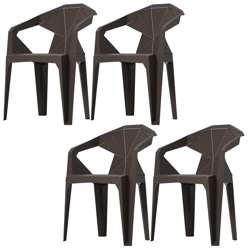 Modern Style Chair Dining Arm Chairs for Kitchen with Plastic Legs