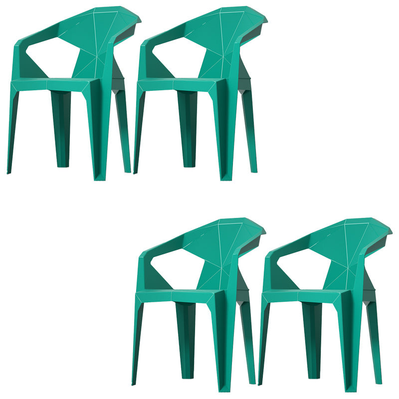 Modern Style Chair Dining Arm Chairs for Kitchen with Plastic Legs