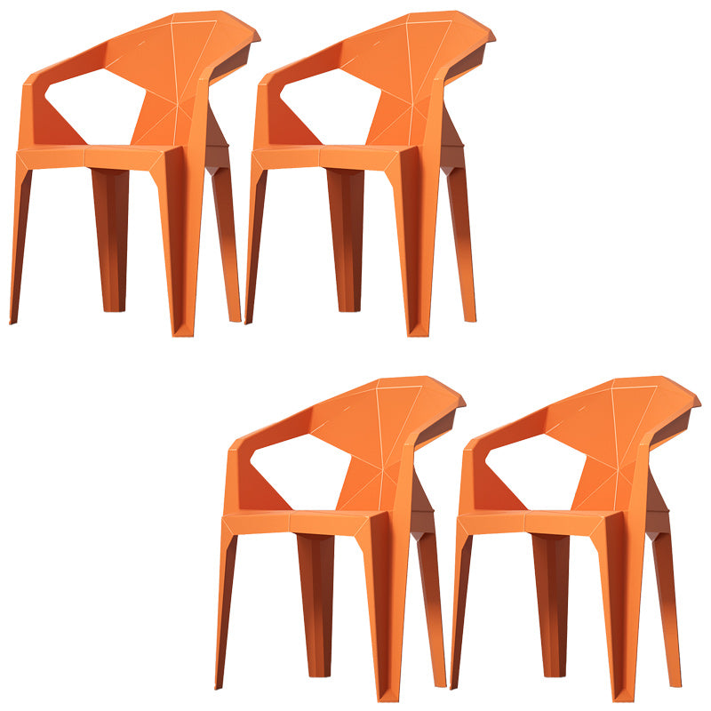 Modern Style Chair Dining Arm Chairs for Kitchen with Plastic Legs