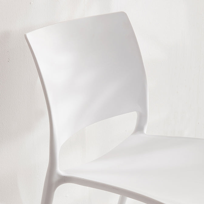 Nordic Chair Dining Armless Chair for Kitchen with Plastic Legs