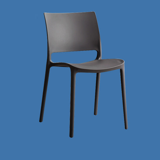 Nordic Chair Dining Armless Chair for Kitchen with Plastic Legs