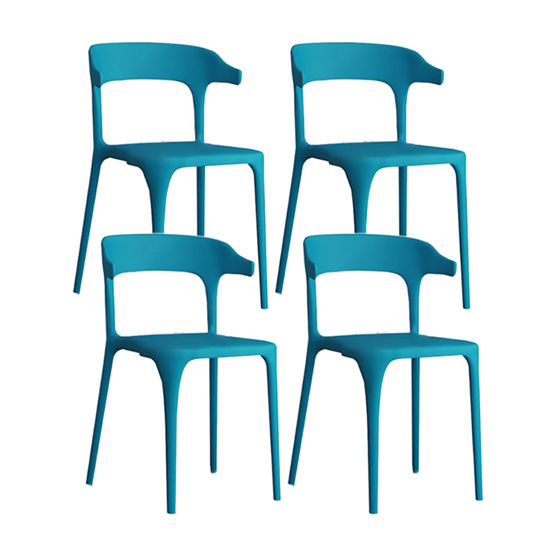 Contemporary Chair Dining Armless Chair for Kitchen with Plastic Legs