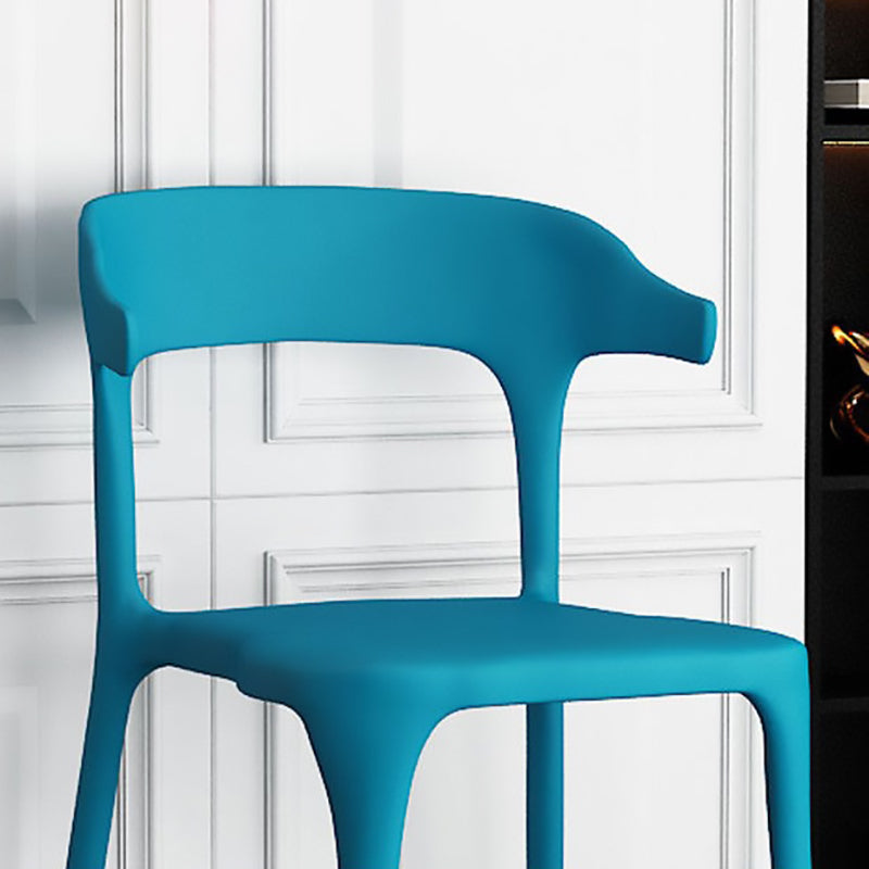 Contemporary Chair Dining Armless Chair for Kitchen with Plastic Legs