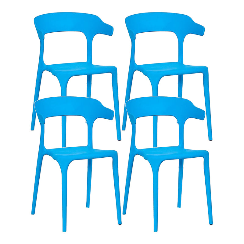 Contemporary Chair Dining Armless Chair for Kitchen with Plastic Legs