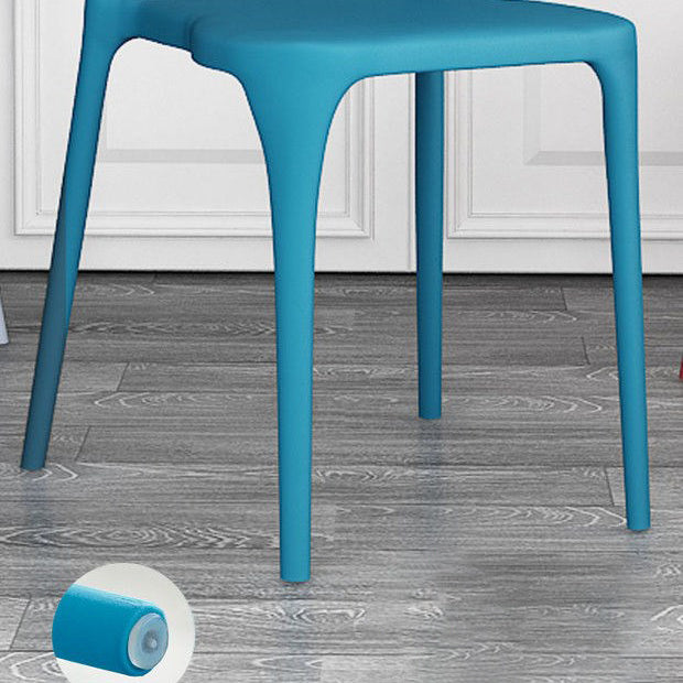 Contemporary Chair Dining Armless Chair for Kitchen with Plastic Legs