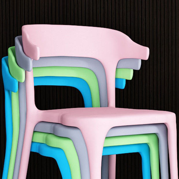 Contemporary Chair Dining Armless Chair for Kitchen with Plastic Legs