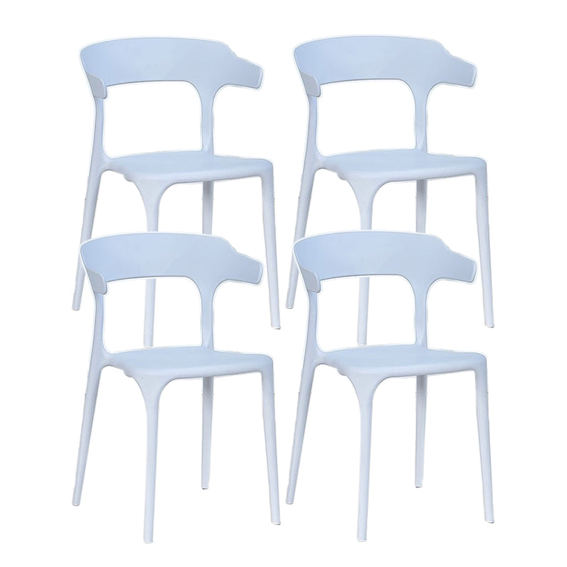 Contemporary Chair Dining Armless Chair for Kitchen with Plastic Legs