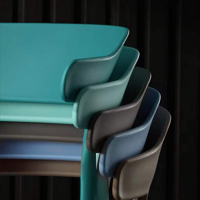 Contemporary Chair Dining Armless Chairs for Kitchen with Plastic Legs