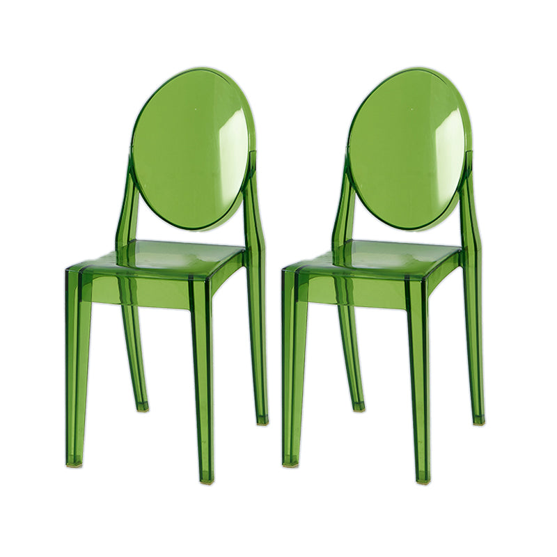 Scandinavian Stackable Plastic Side Chairs Open Back Side Chair