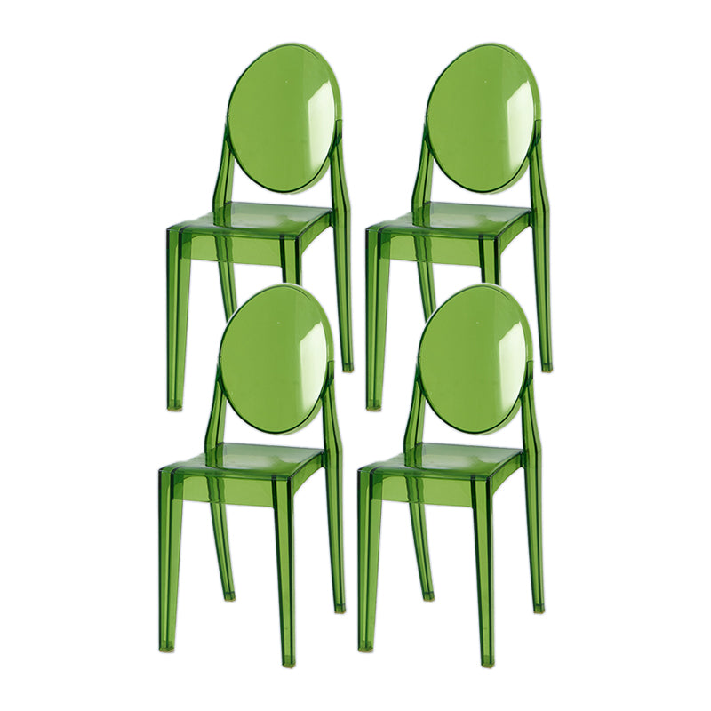 Scandinavian Stackable Plastic Side Chairs Open Back Side Chair