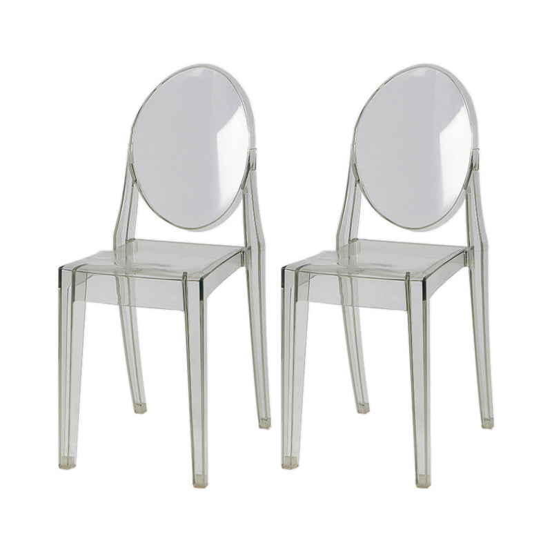 Scandinavian Stackable Plastic Side Chairs Open Back Side Chair