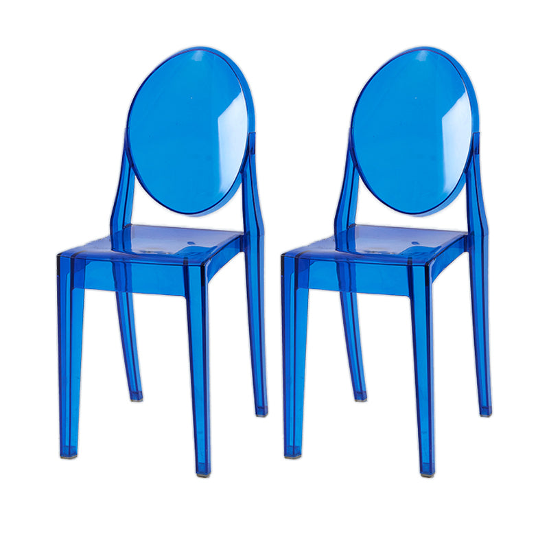 Scandinavian Stackable Plastic Side Chairs Open Back Side Chair