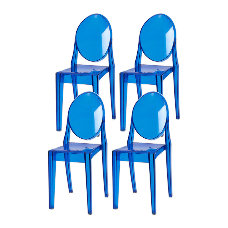 Scandinavian Stackable Plastic Side Chairs Open Back Side Chair