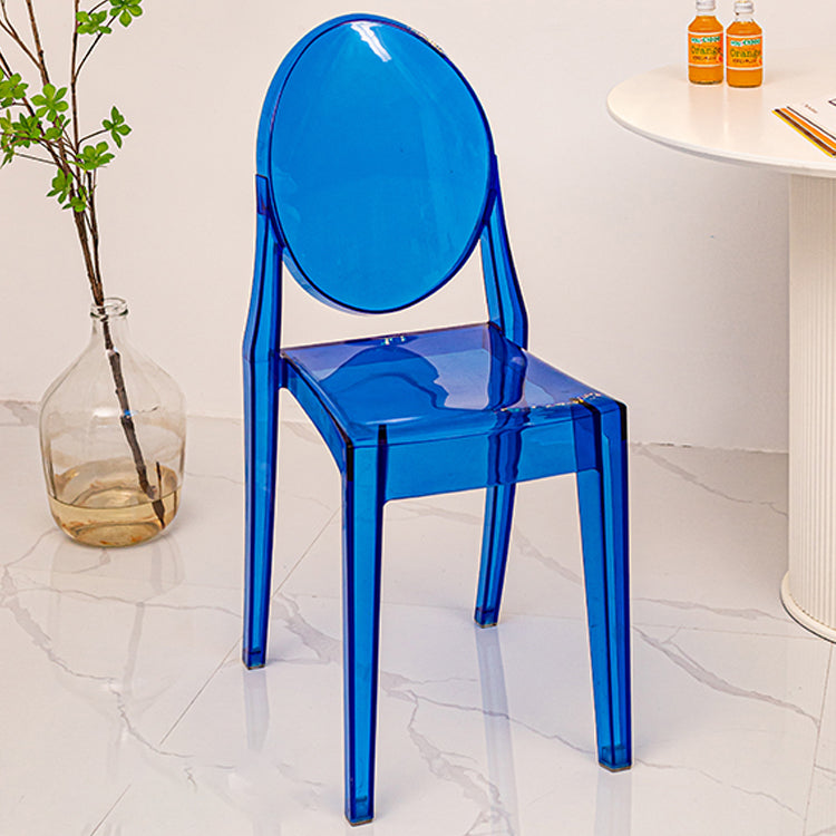 Scandinavian Stackable Plastic Side Chairs Open Back Side Chair