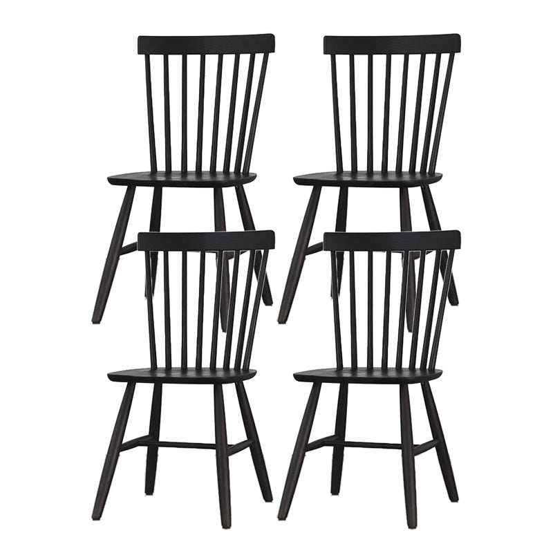 Minimalist Wood Side Dining Chairs Windsor Back Side Chair for Home